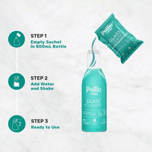 Pollic Kadam Concentrated Glass & Mirror Cleaner Refill Kit with Reusable Spray Bottle