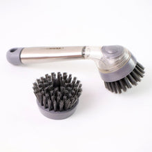 Cleaning Brushes Set, Scrub Brush Bathroom Brush, Long Handle Liquid Dispenser Pot Washing Brush