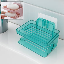 Wall Mounted 2 Layer Soap Holder with Hook Self Adhesive Double Layer Plastic Soap Dish with Hook for Bathroom Kitchen Sink and Wash Basin (2 Layer 1 Pc)